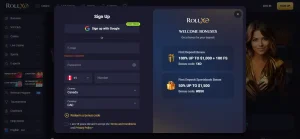 RollXO registration and account interface for Australian users